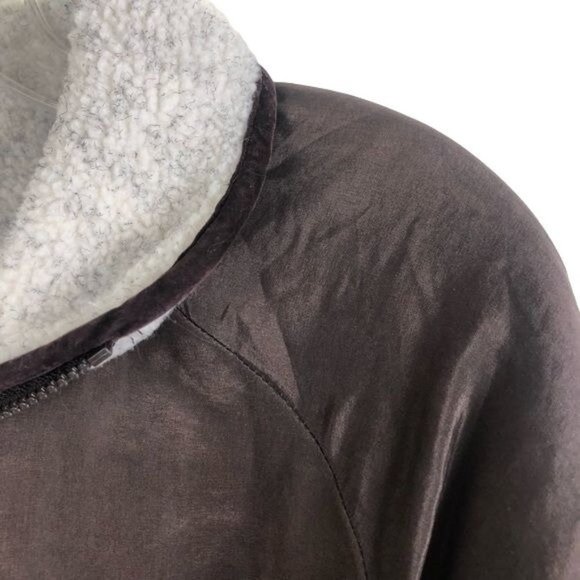 OUTBROOK Teddy Cream Silk Blend Reversible Fall Jacket Size Medium - Picture 8 of 10